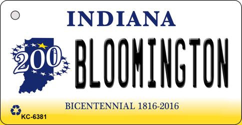 Bloomington Indiana State License Plate Tag Novelty Key Chain KC-6381