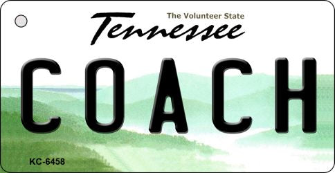 Coach Tennessee License Plate Tag Key Chain KC-6458
