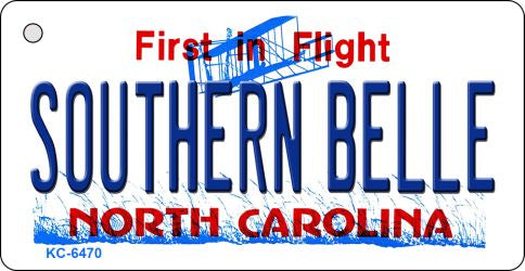 Southern Belle North Carolina State License Plate Tag Key Chain KC-6470