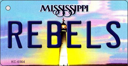 Rebels Mississippi State License Plate Tag Key Chain KC-6564