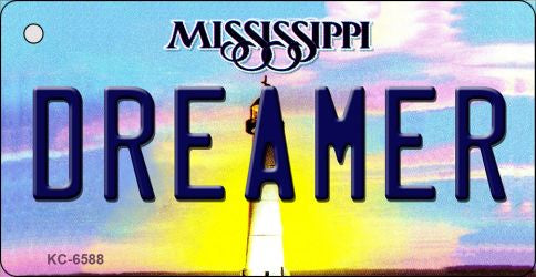 Dreamer Mississippi State License Plate Tag Key Chain KC-6588
