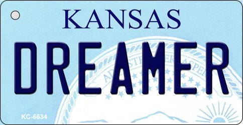 Dreamer Kansas State License Plate Tag Novelty Key Chain KC-6634