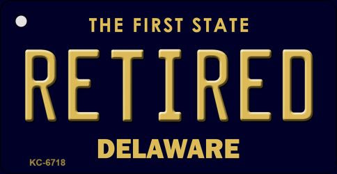 Retired Delaware State License Plate Tag Key Chain KC-6718