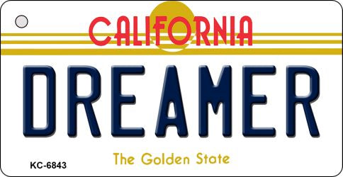 Dreamer California State License Plate Tag Key Chain KC-6843