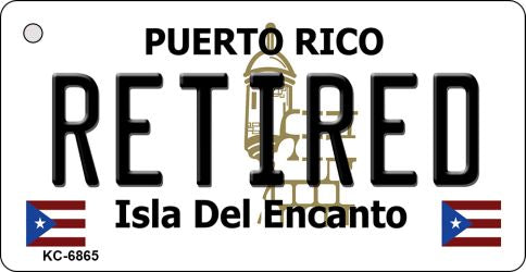 Retired Puerto Rico Flag Novelty Aluminum Key Chain KC-6865