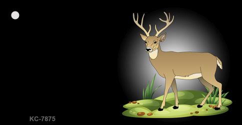 Deer Offset Novelty Aluminum Key Chain KC-7875