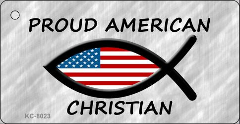 Proud American Christian Novelty Aluminum Key Chain KC-8023