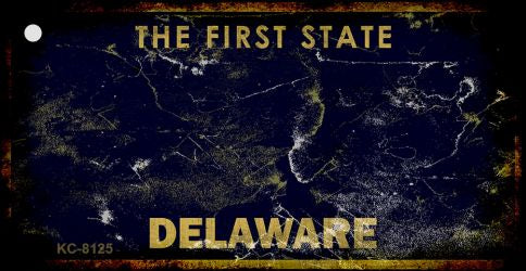 Delaware Rusty Blank Key Chain KC-8125