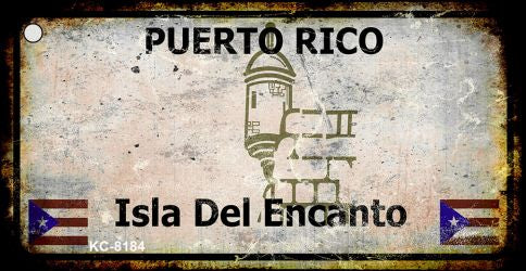 Puerto Rico Rusty Blank Key Chain KC-8184