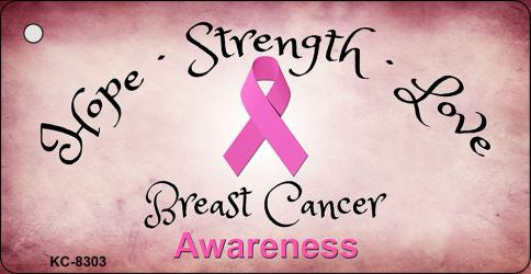 Breast Cancer Novelty Metal Key Chain KC-8303
