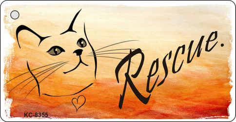 Rescue Cat Novelty Metal Key Chain KC-8355