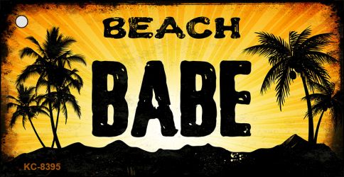 Beach Babe Novelty Metal Key Chain KC-8395