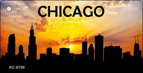 Chicago Silhouette Novelty Metal Key Chain KC-8706