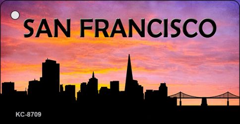 San Francisco Silhouette Novelty Metal Key Chain KC-8709