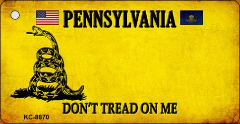 Pennsylvania Do Not Tread On Me Novelty Metal Key Chain KC-8870