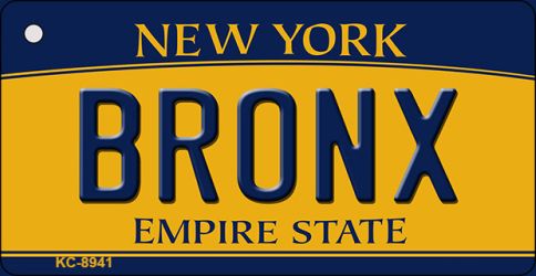 Bronx New York State License Plate Tag Key Chain KC-8941