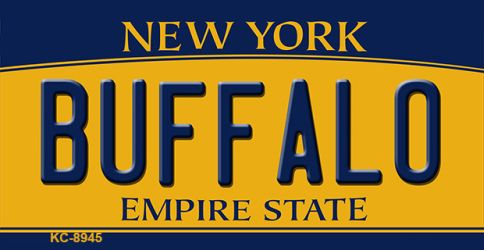 Buffalo New York State License Plate Tag Key Chain KC-8945