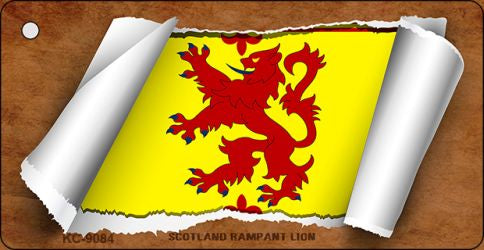 Scotland Rampant Lion Flag Scroll Novelty Aluminum Key Chain KC-9084
