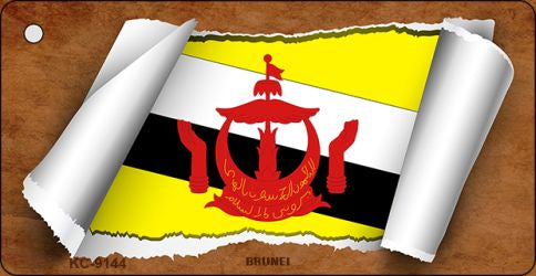Brunei Flag Scroll Novelty Aluminum Key Chain KC-9144