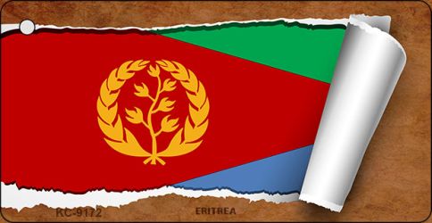 Eritrea Flag Scroll Novelty Aluminum Key Chain KC-9172