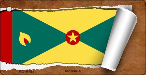 Grenada Flag Scroll Novelty Aluminum Key Chain KC-9185