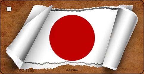 Japan Flag Scroll Novelty Aluminum Key Chain KC-9200