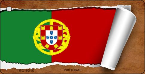 Portugual Flag Scroll Novelty Aluminum Key Chain KC-9210