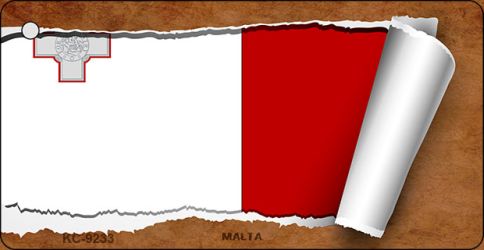 Malta Flag Scroll Novelty Aluminum Key Chain KC-9233