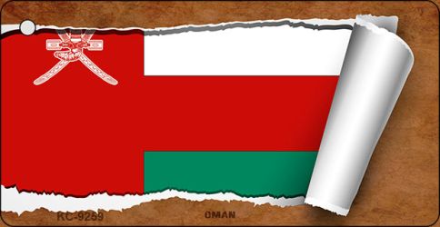 Oman Flag Scroll Novelty Aluminum Key Chain KC-9259