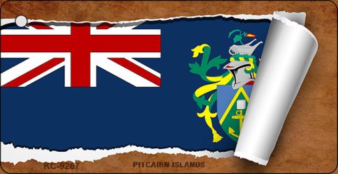 Pitcairn Islands Flag Scroll Novelty Aluminum Key Chain KC-9267
