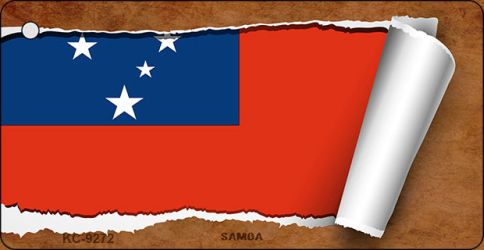 Samoa Flag Scroll Novelty Aluminum Key Chain KC-9272