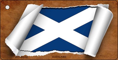 Scotland Flag Scroll Novelty Aluminum Key Chain KC-9276