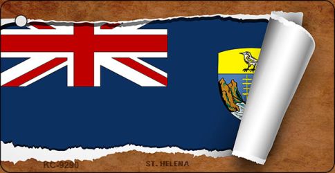 St. Helena Flag Scroll Novelty Aluminum Key Chain KC-9290
