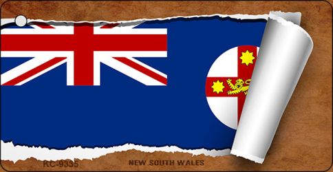 New South Wales Flag Scroll Novelty Aluminum Key Chain KC-9335