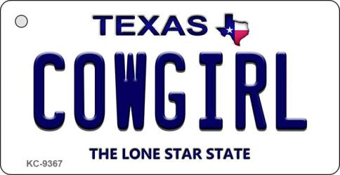 Cowgirl Texas Novelty Aluminum Key Chain KC-9367