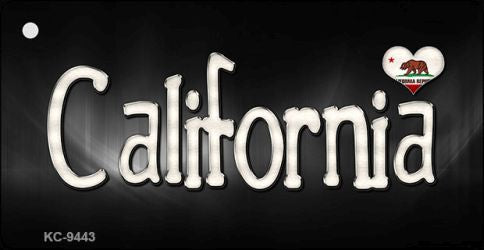 California Flag Script Novelty Aluminum Key Chain KC-9443