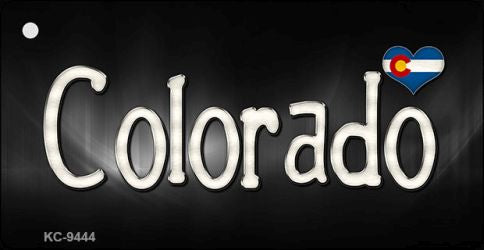Colorado Flag Script Novelty Aluminum Key Chain KC-9444