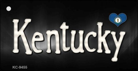 Kentucky Flag Script Novelty Aluminum Key Chain KC-9455