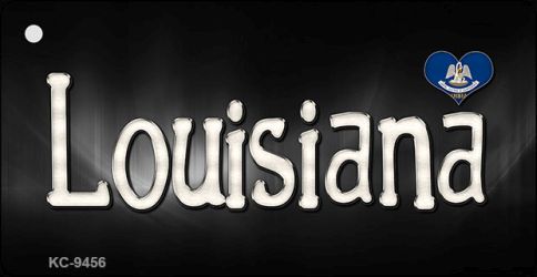 Louisiana Flag Script Novelty Aluminum Key Chain KC-9456