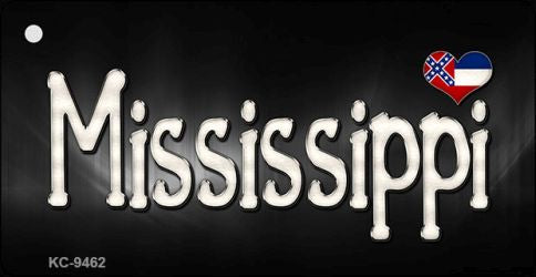 Mississippi Flag Script Novelty Aluminum Key Chain KC-9462