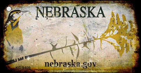 Nebraska Rusty Novelty Aluminum Key Chain KC-9499