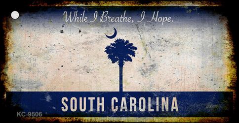 South Carolina Rusty Novelty Aluminum Key Chain KC-9506