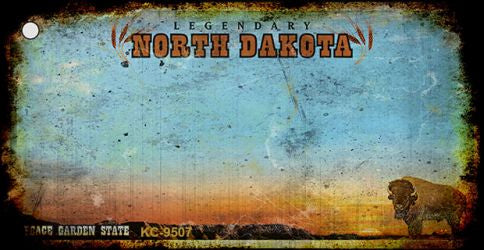 North Dakota Rusty Novelty Aluminum Key Chain KC-9507