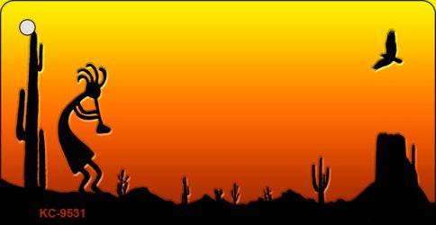 Kokopelli Blank Scenic Novelty Aluminum Key Chain KC-9531