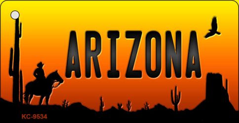 Cowboy Arizona Scenic Novelty Aluminum Key Chain KC-9534