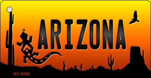 Lizard Arizona Scenic Novelty Aluminum Key Chain KC-9536