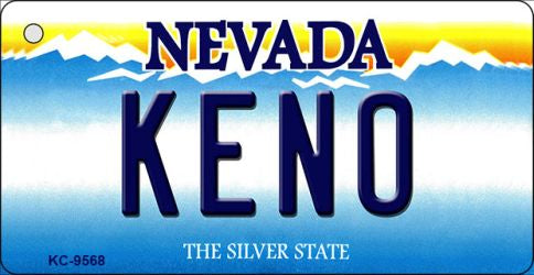 Keno Nevada Novelty Aluminum Key Chain KC-9568