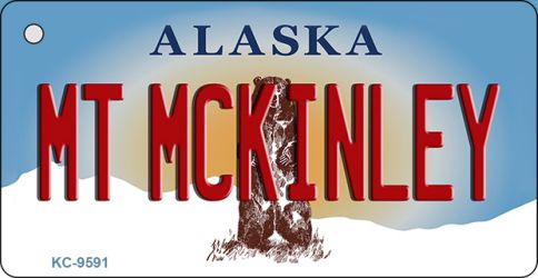 Mt McKinley Alaska State Novelty Aluminum Key Chain KC-9591