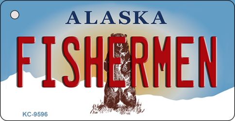 Fishermen Alaska State Novelty Aluminum Key Chain KC-9596