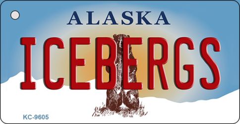 Icebergs Alaska State Novelty Aluminum Key Chain KC-9605